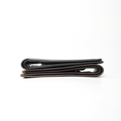 Thin Slim Butter Soft Leather Bi-Fold Wallet-Black