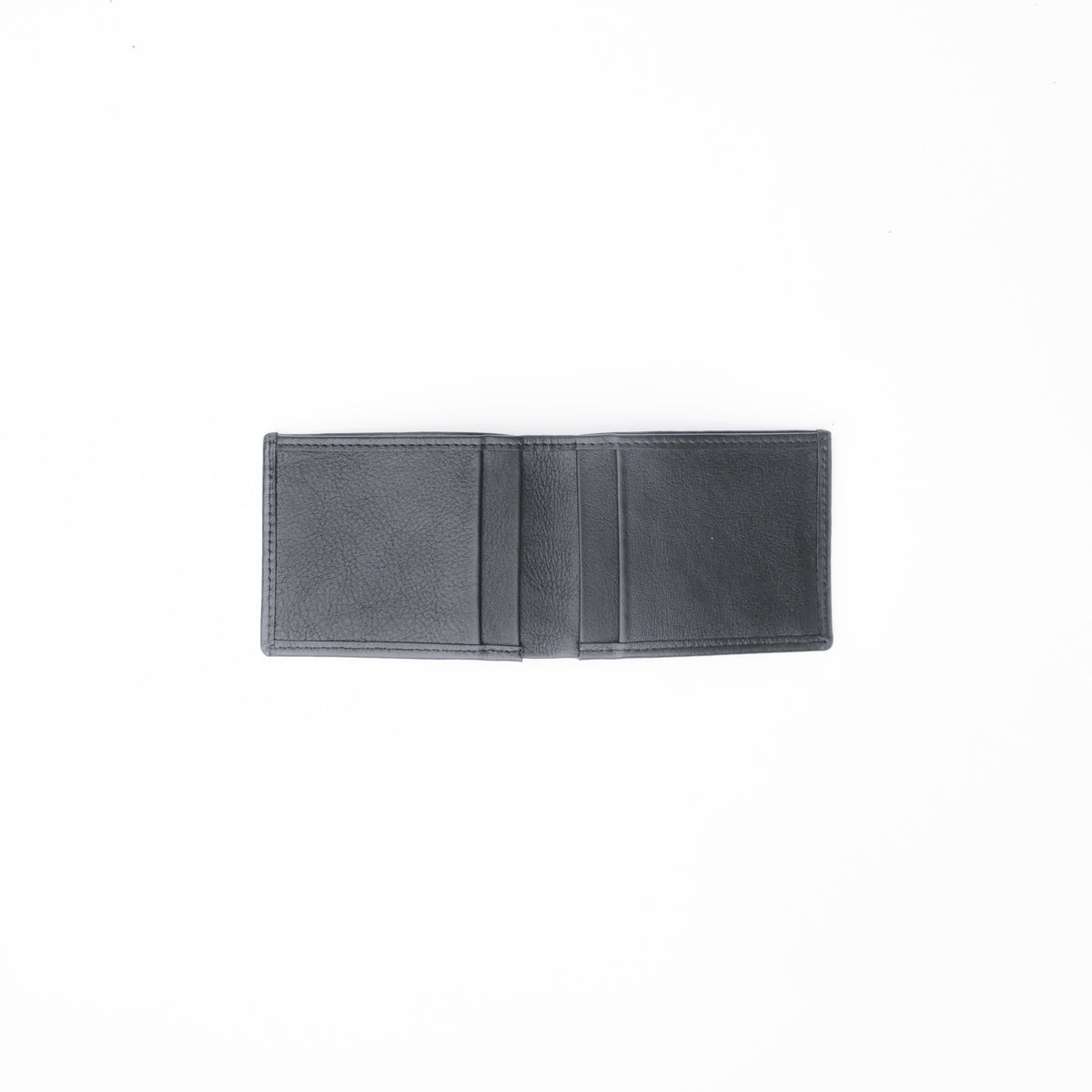 Thin Slim Butter Soft Leather Bi-Fold Wallet-Black