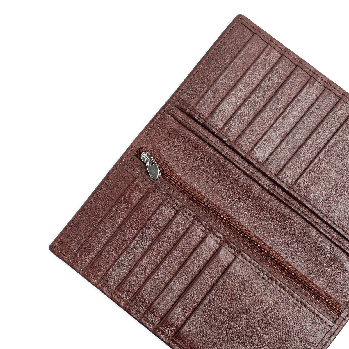 Executive Leather Long Wallet - Vintage Brown