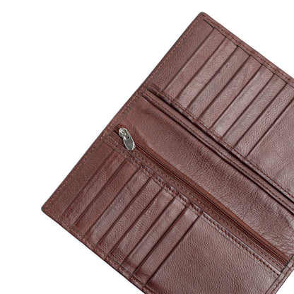 Executive Leather Long Wallet - Vintage Brown