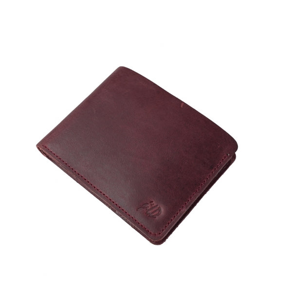 Mens Genuine Vintage Leather Wallet-CRIMSON RED S3