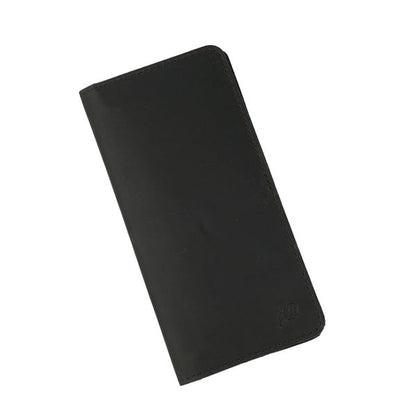 Genuine Vintage Leather Travel Mobile Long Wallet-CHARCOAL BLACK