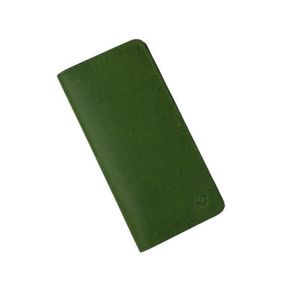 Genuine Vintage Leather Travel Mobile Long Wallet OLIVE GREEN