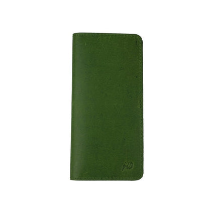 Genuine Vintage Leather Travel Mobile Long Wallet OLIVE GREEN