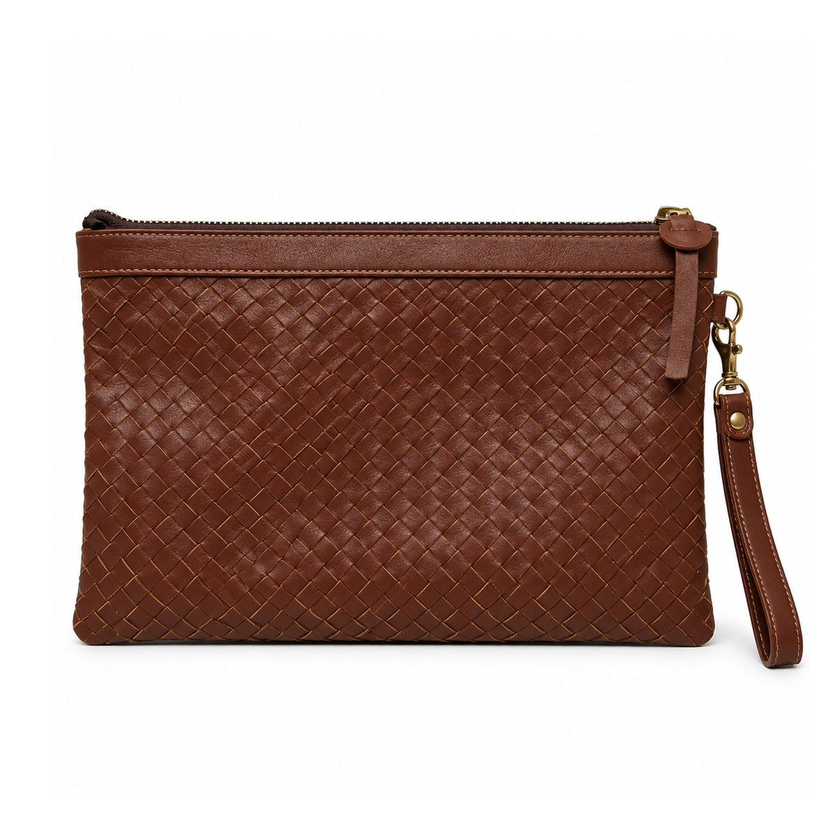 Woven Leather Pouch