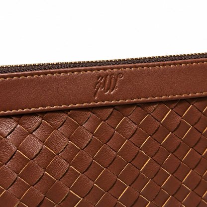 Woven Leather Pouch