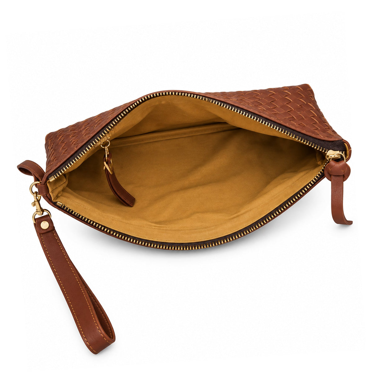Woven Leather Pouch