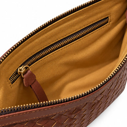 Woven Leather Pouch