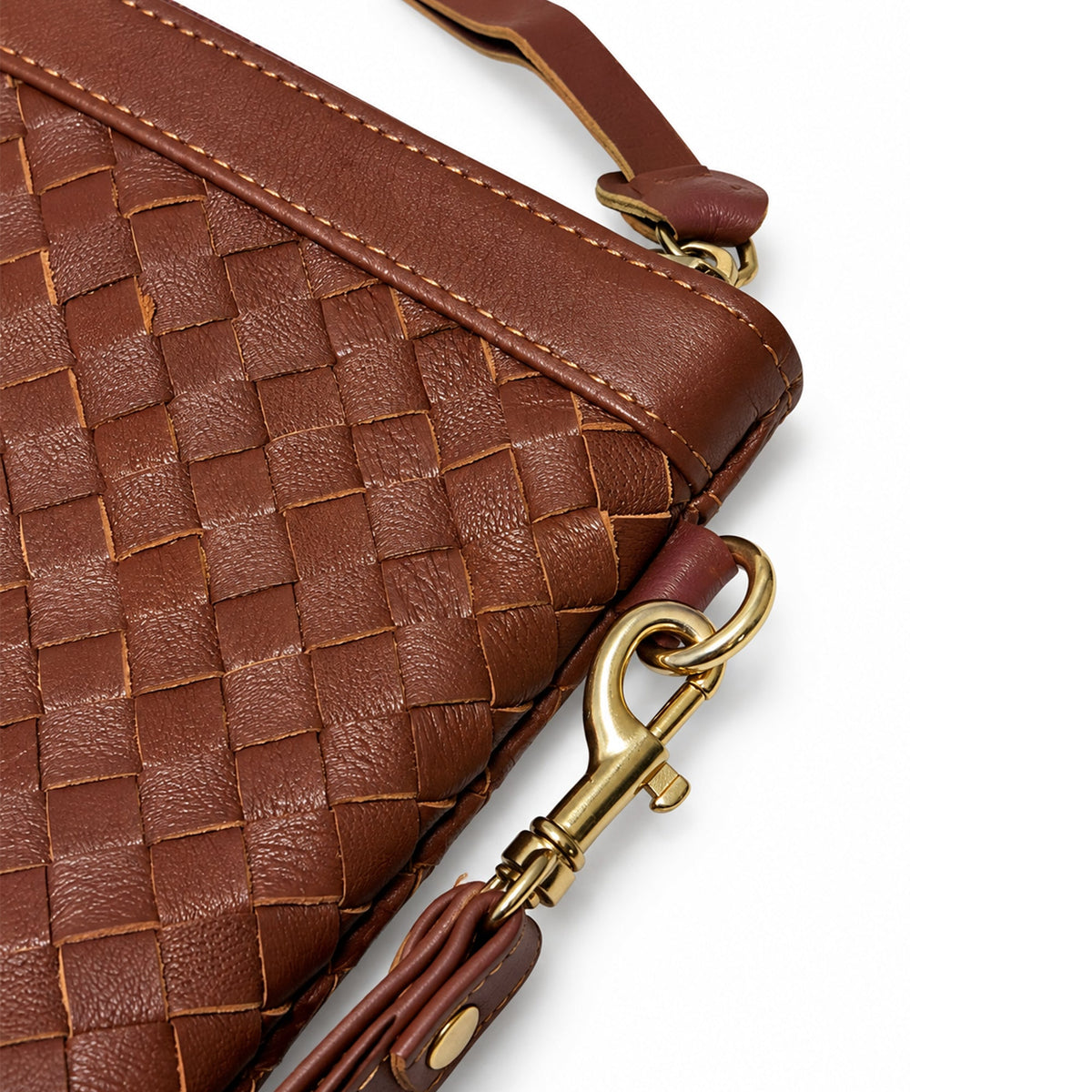 Woven Leather Pouch