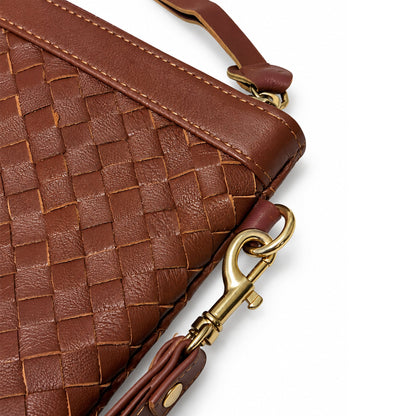 Woven Leather Pouch