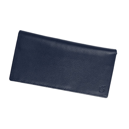 Executive Leather Long Wallet - Blue