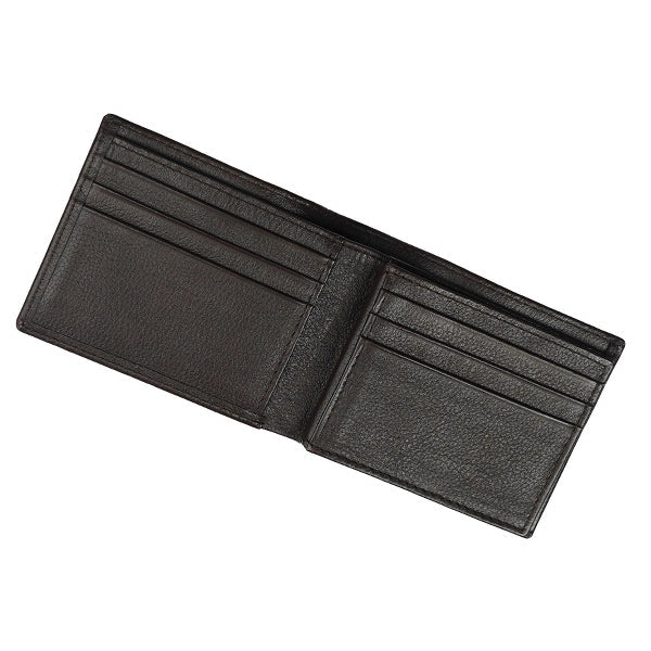 Ultra Slim Bi-fold ID Card Window Butter Soft Cow Leather Mens Wallet