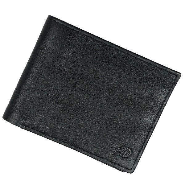 Ultra Slim Bi-fold ID Card Window Butter Soft Cow Leather Mens Wallet