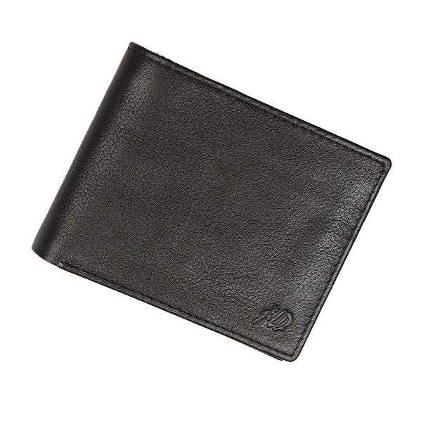 Ultra Slim Bi-fold ID Card Window Butter Soft Cow Leather Mens Wallet