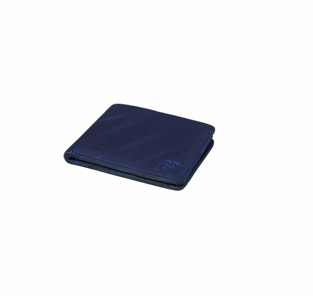 Mens Genuine Vintage Leather Wallet-BLUE BERRY