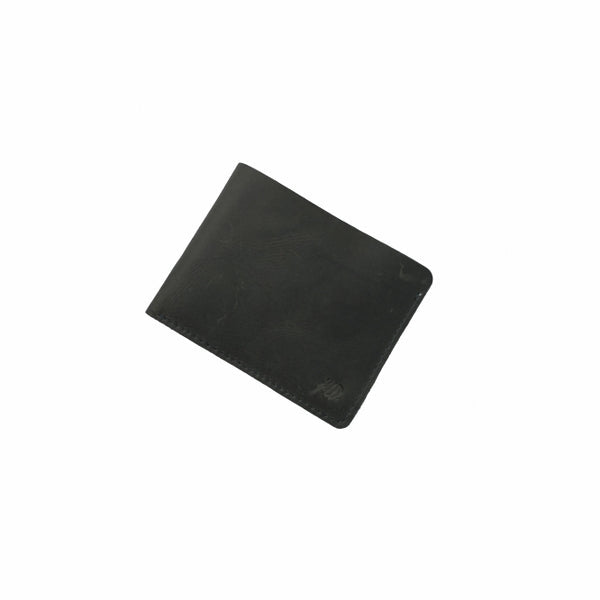 Mens Genuine Vintage Leather Wallet-CHARCOAL BLACK S3