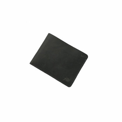 Mens Genuine Vintage Leather Wallet-CHARCOAL BLACK S3
