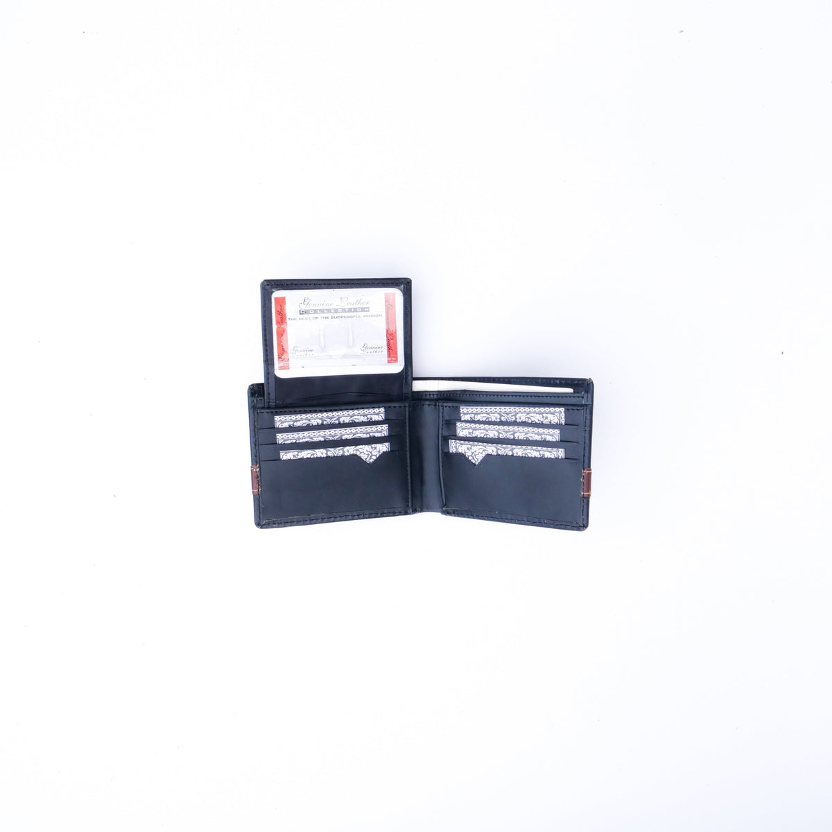 Croc-Style Leather Mens Wallet-Black